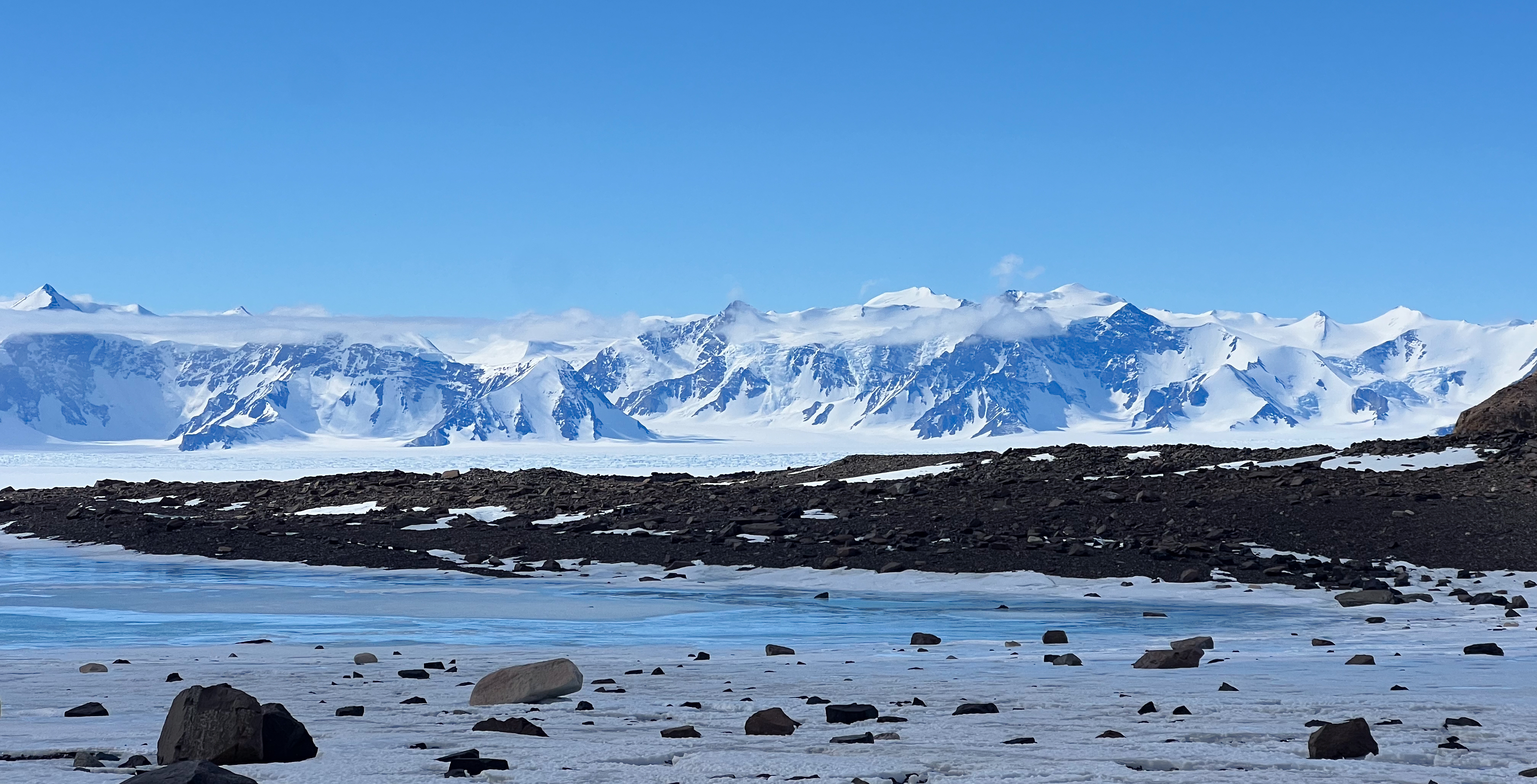 Mountains across glacier credit Laura Phillips
