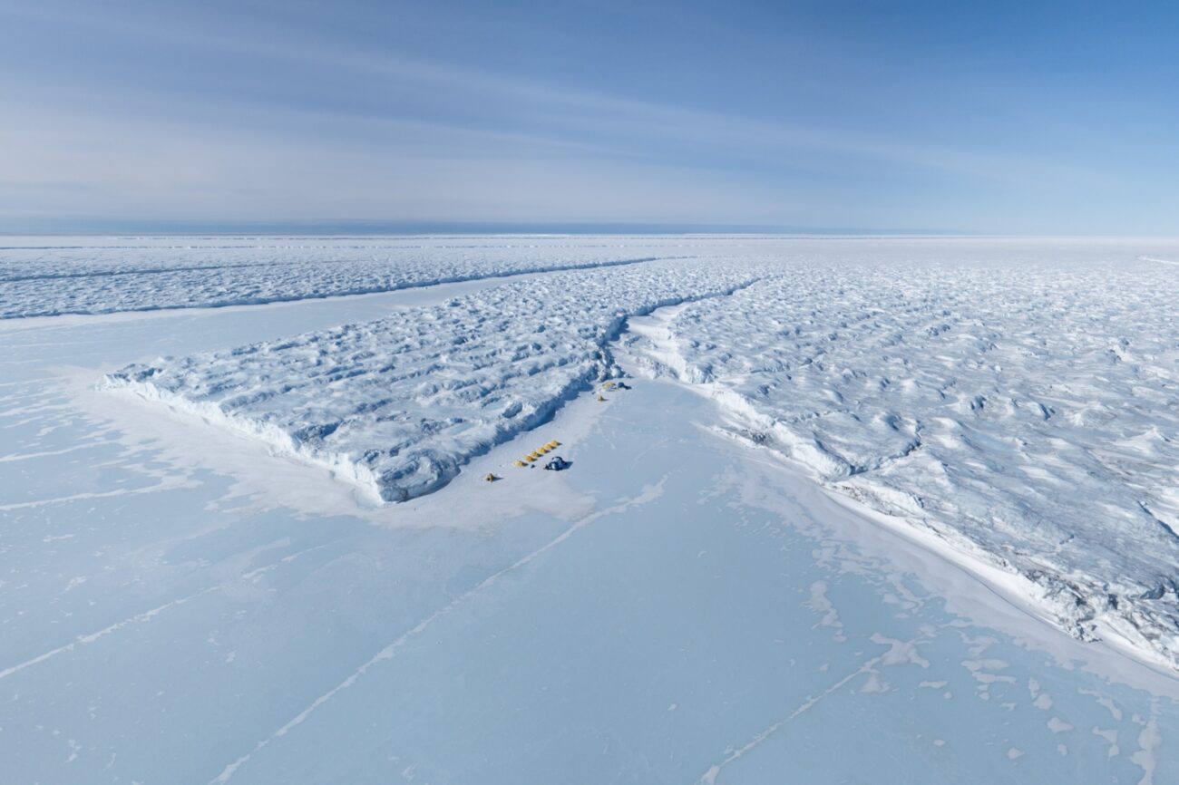 Crozier Camp and Ice Shelf