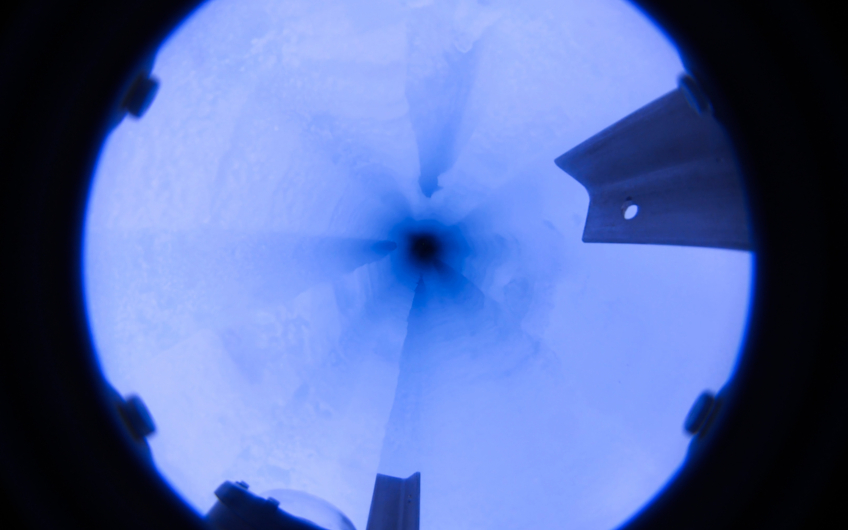 The team melted a 523m hole through the ice sheet credit SWAIS2 C